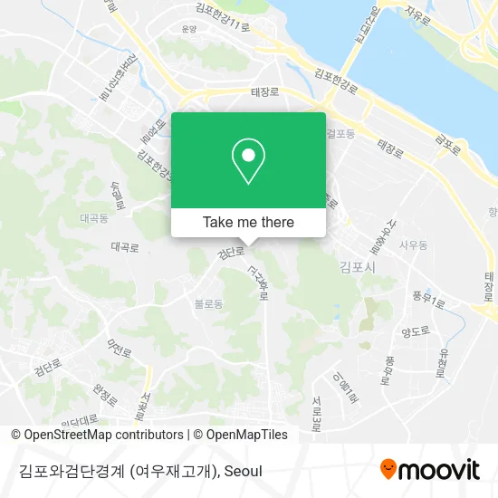 김포와검단경계 (여우재고개) map