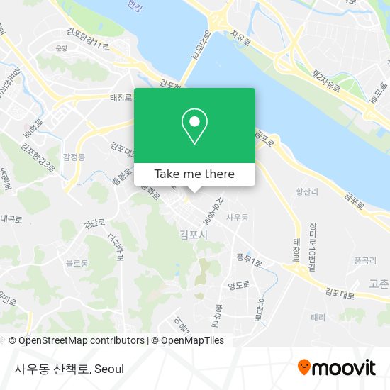 사우동 산책로 map