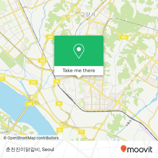 춘천진미닭갈비 map