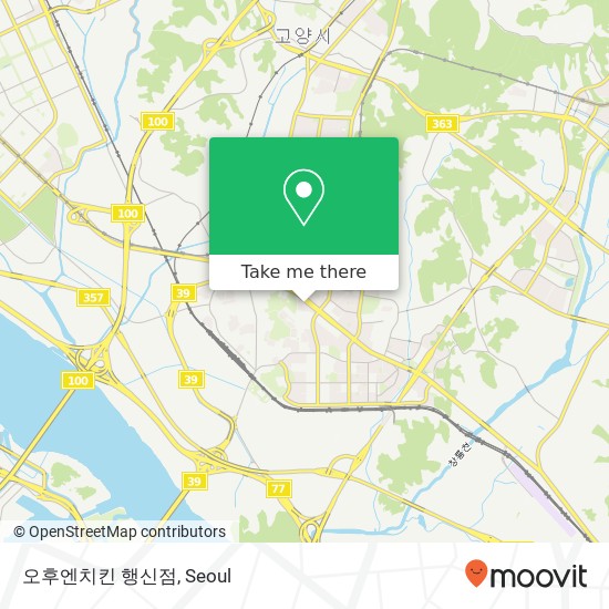 오후엔치킨 행신점 map