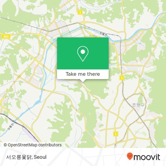 서오릉옻닭 map