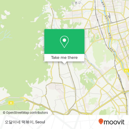 오달이네 떡볶이 map