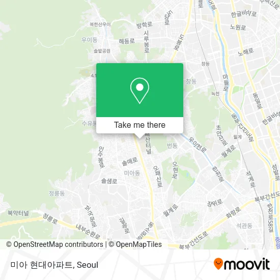 미아 현대아파트 map