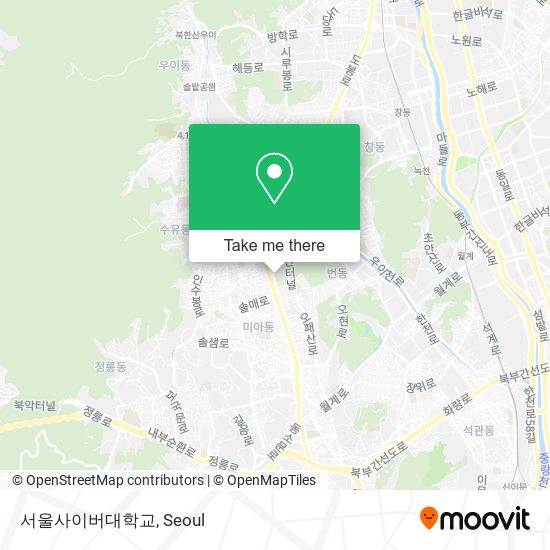 서울사이버대학교 map