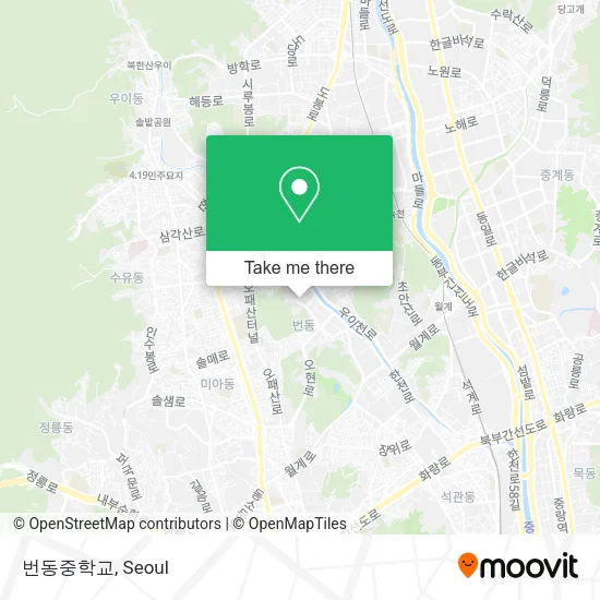 번동중학교 map