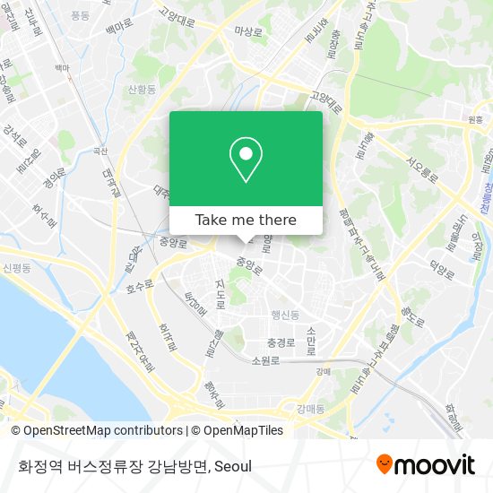 화정역 버스정류장 강남방면 map