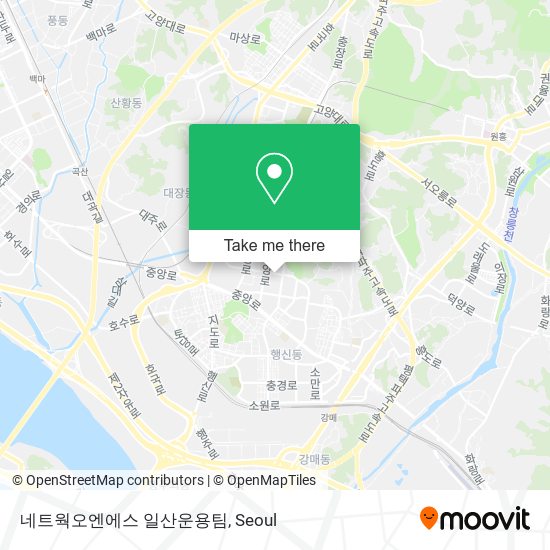 네트웍오엔에스 일산운용팀 map