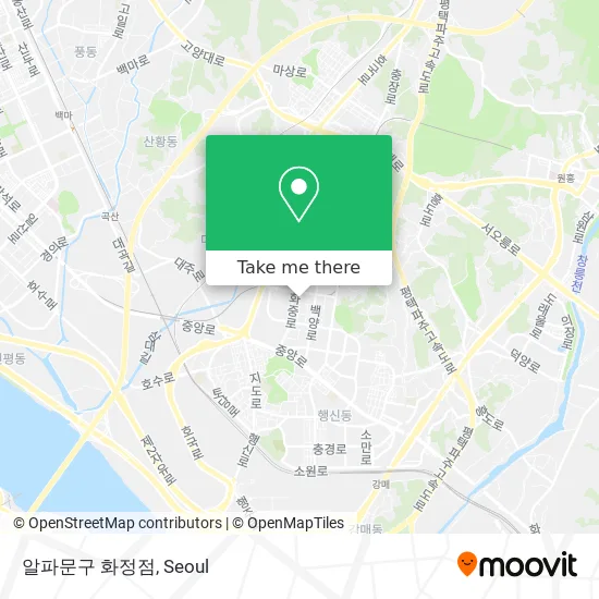 알파문구 화정점 map