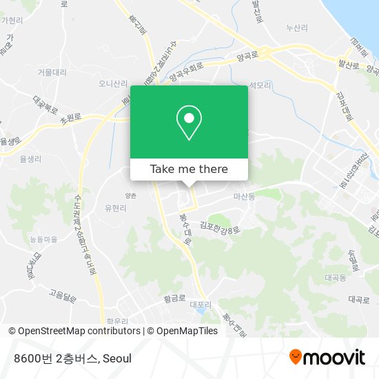 8600번 2층버스 map