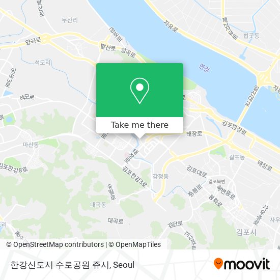 한강신도시 수로공원 쥬시 map
