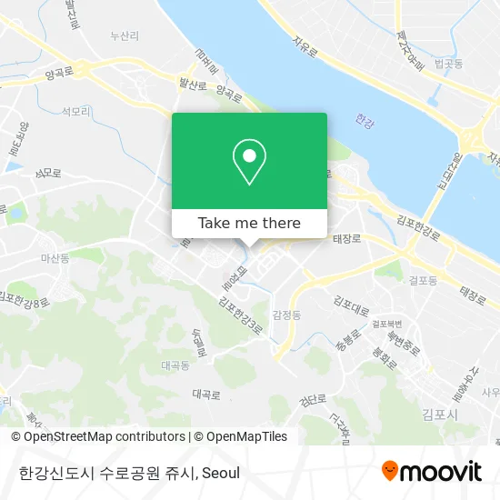 한강신도시 수로공원 쥬시 map