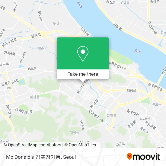 Mc Donald's 김포장기동 map