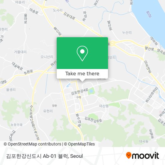 김포한강신도시 Ab-01 블럭 map