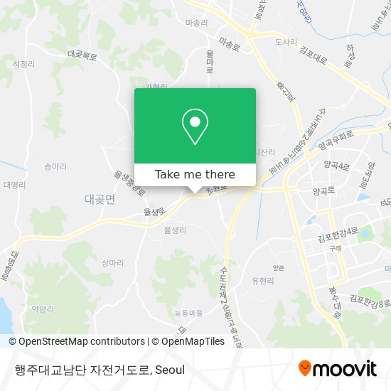 행주대교남단 자전거도로 map