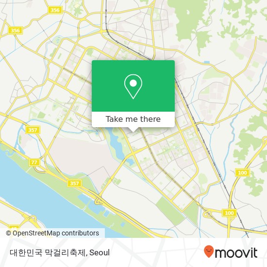 대한민국 막걸리축제 map