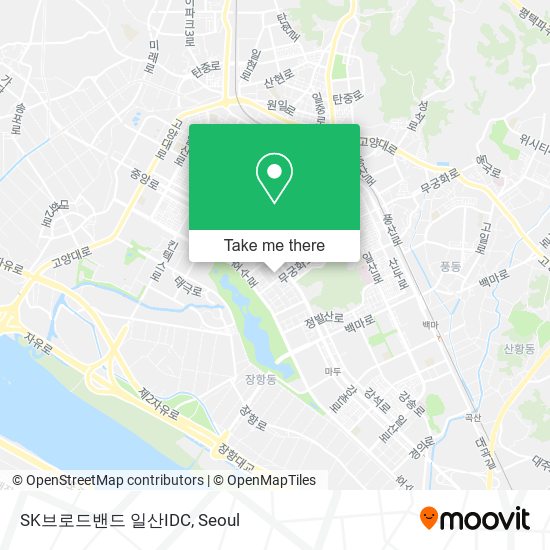 SK브로드밴드 일산IDC map