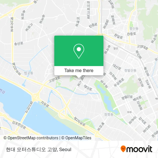 현대 모터스튜디오 고양 map