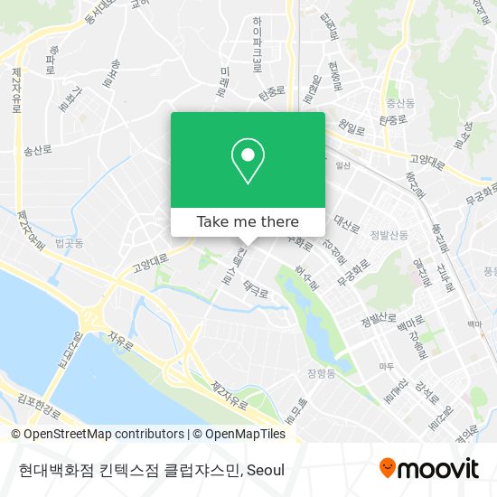 현대백화점 킨텍스점 클럽쟈스민 map