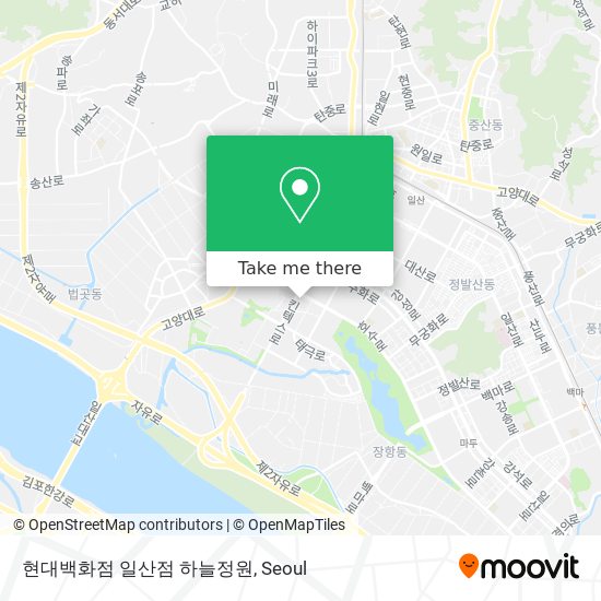 현대백화점 일산점 하늘정원 map