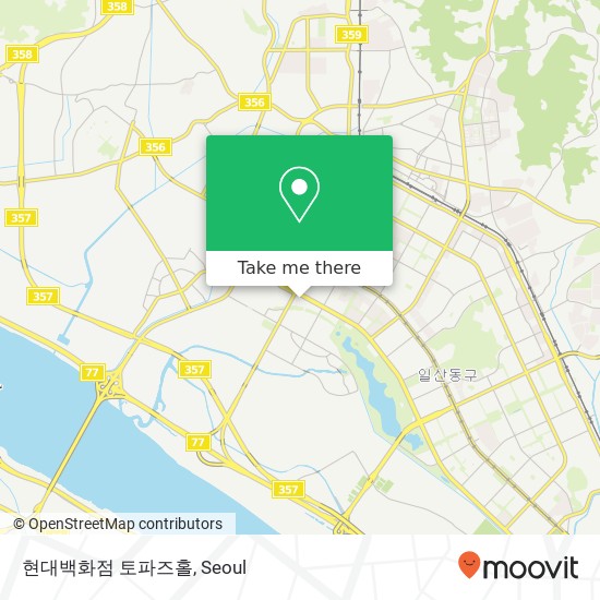 현대백화점 토파즈홀 map