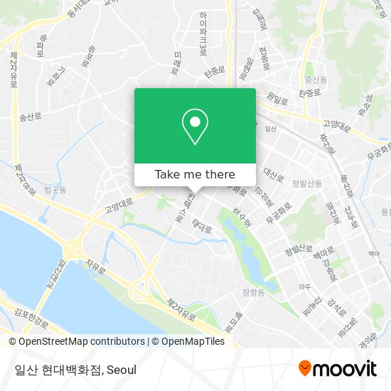 일산 현대백화점 map