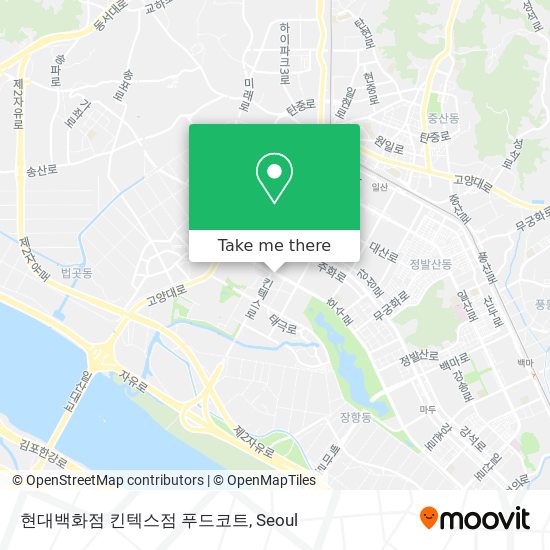 현대백화점 킨텍스점 푸드코트 map