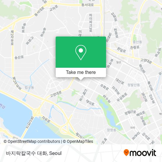 바지락칼국수 대화 map