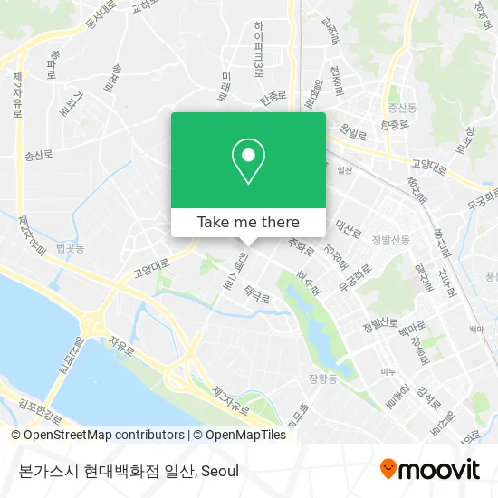 본가스시 현대백화점 일산 map