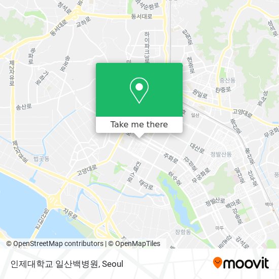 인제대학교 일산백병원 map