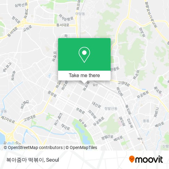 복아줌마 떡볶이 map