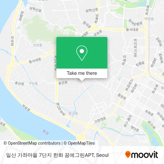 일산 가좌마을 7단지 한화 꿈에그린APT map