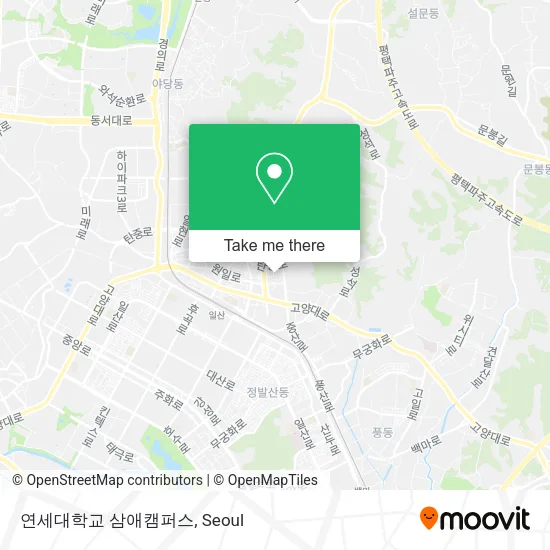 연세대학교 삼애캠퍼스 map