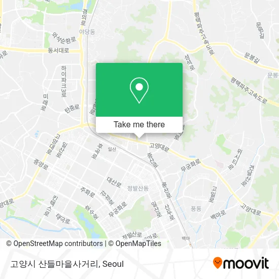 고양시 산들마을사거리 map