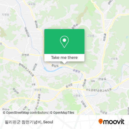 필리핀군 참전기념비 map