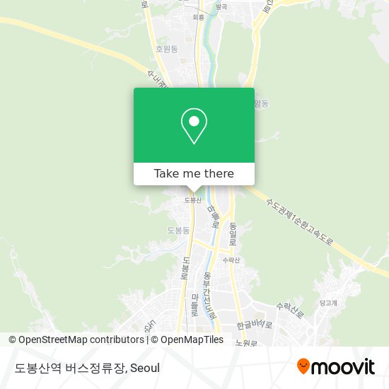 도봉산역 버스정류장 map