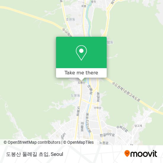 도봉산 둘레길 초입 map