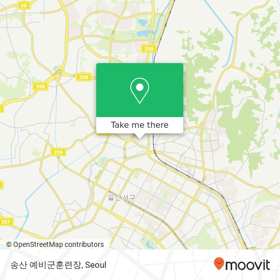 송산 예비군훈련장 map