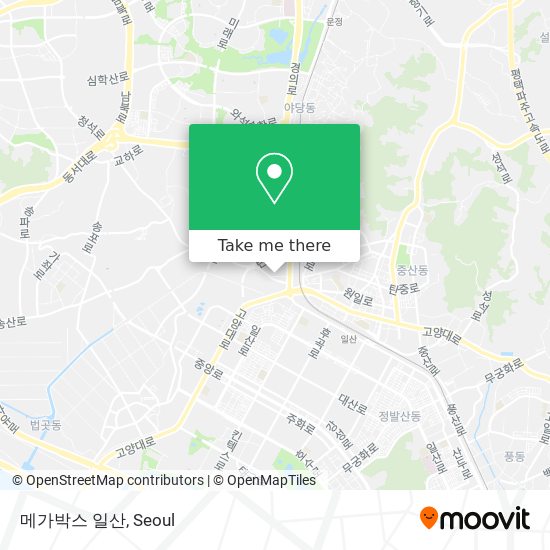 메가박스 일산 map