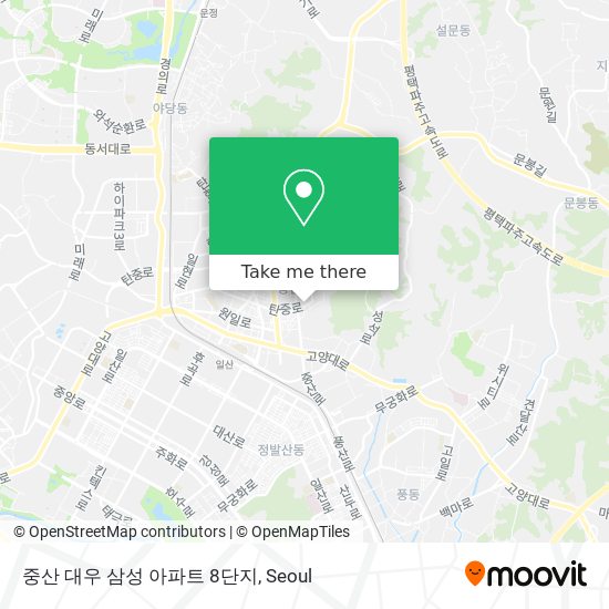 중산 대우 삼성 아파트 8단지 map