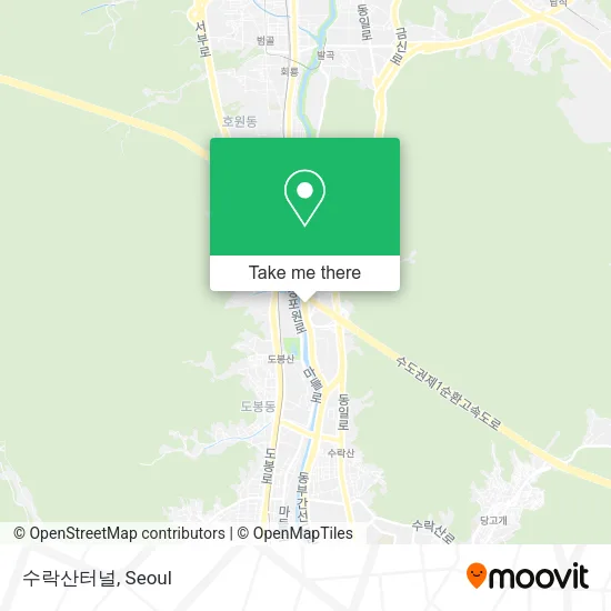 수락산터널 map