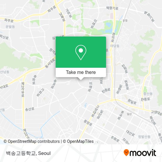 백송고등학교 map