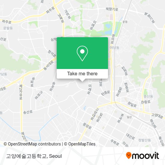 고양예술고등학교 map