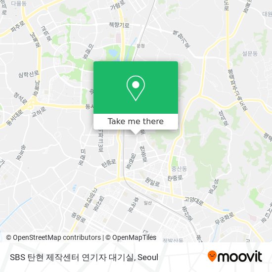 SBS 탄현 제작센터 연기자 대기실 map