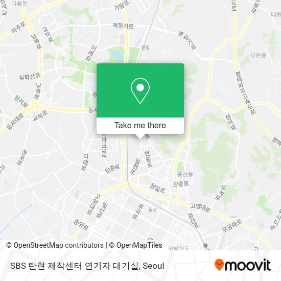 SBS 탄현 제작센터 연기자 대기실 map