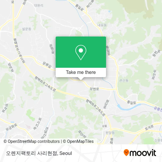 오렌지팩토리 사리현점 map