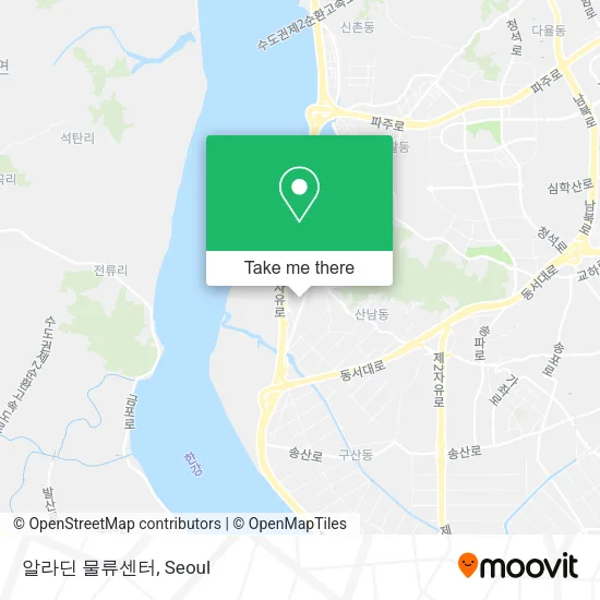 알라딘 물류센터 map