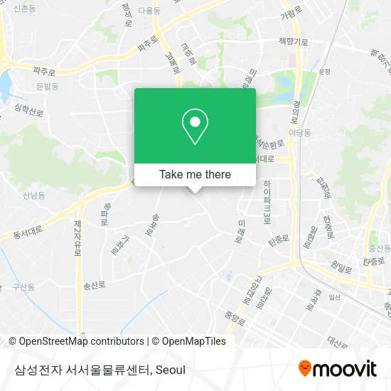 삼성전자 서서울물류센터 map