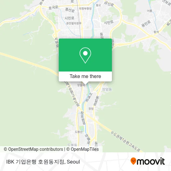 IBK 기업은행 호원동지점 map