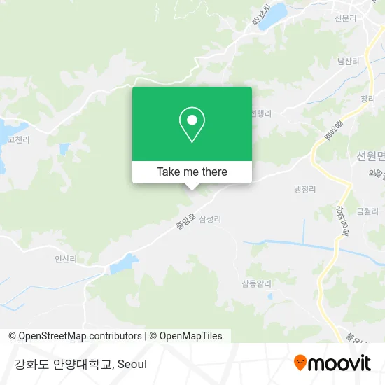 강화도 안양대학교 map