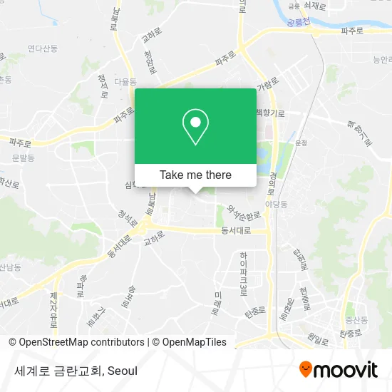세계로 금란교회 map